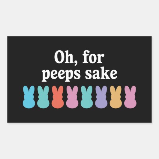 Happy Easter Bunny Christelijk Religieus Carnaval Rechthoekige Sticker (Voorkant)