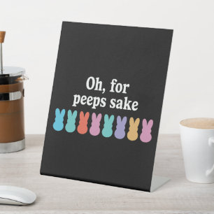 Happy Easter Bunny Christelijk Religieus Carnaval Reclamebord Met Voetstuk