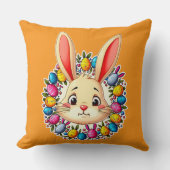 Happy Easter Bunny – Colorful Spring Art almofada Kussen (Voorkant)