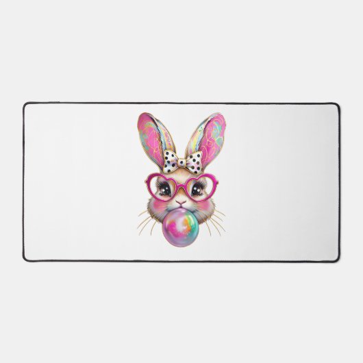 Happy Easter Bunny Coquette Bow Brushstroke Easter (Recto)