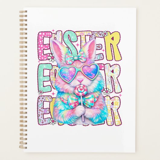 Happy Easter Bunny Coquette Bow Preppy Easter Day  (Devant)