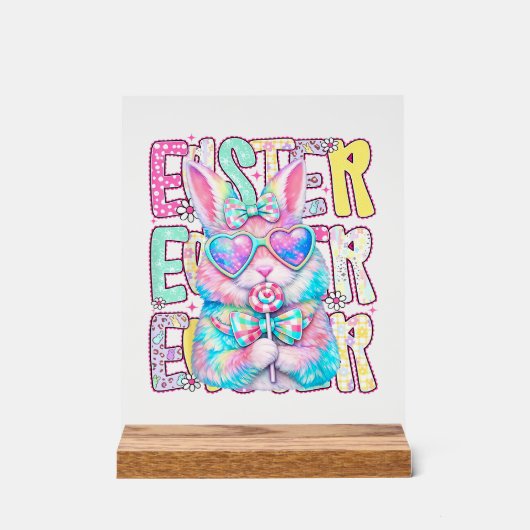 Happy Easter Bunny Coquette Bow Preppy Easter Day  (Recto)