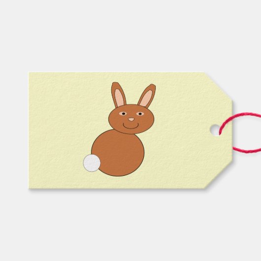 Happy Easter Bunny Custom Gift Labels Cadeaulabel (Voorkant (Horizontaal))