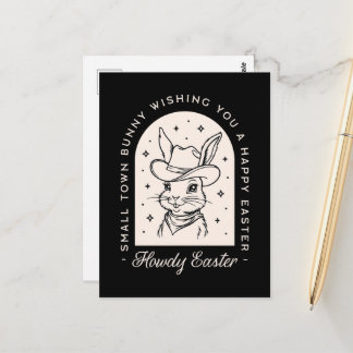 Happy Easter bunny dark western funny greetings Briefkaart