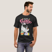 Happy Easter Bunny Dinosaur Egg Rabbit Ears Costum T-shirt (Voorkant volledig)