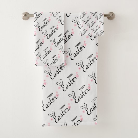 Happy Easter Bunny Ears Bad Handdoek (Insitu)