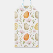 Happy Easter, Bunny Ears, Eggs, Flowers Cadeaulabel (Achterkant)