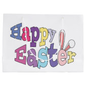 Happy Easter Bunny Ears Gift Bag Groot Cadeauzakje (Achterkant)