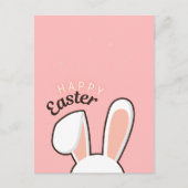 Happy Easter Bunny Ears Pink Briefkaart (Voorkant)