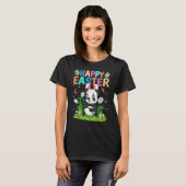 Happy Easter Bunny Egg Funny Panda Paaszondag T-shirt (Voorkant volledig)