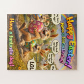 Happy Easter bunny egg heist jigsaw puzzle whimsic (Horizontal)