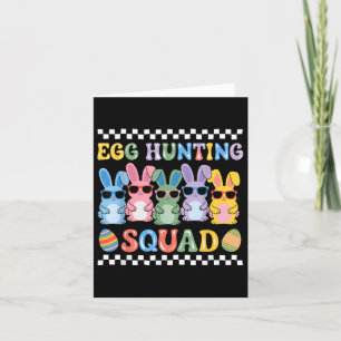 Happy Easter Bunny Egg Hunting Squad Crew Familie Kaart