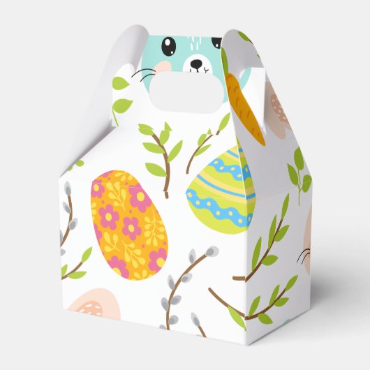 Happy Easter Bunny Eggs, Spring Pattern Gift Bedankdoosjes (Achterkant)