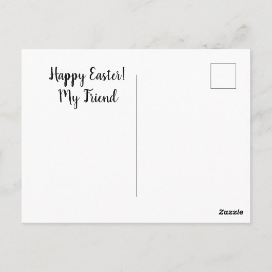 Happy Easter bunny, eierontwerp Briefkaart (Achterkant)