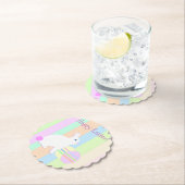 Happy Easter Bunny en Eggs Kartonnen Onderzetters (Insitu)