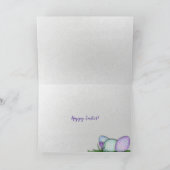 Happy Easter Bunny Feestdagen Kaart (Binnen)