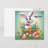 Happy Easter Bunny Feestdagenkaart (Voorkant / Achterkant)