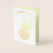 Happy Easter Bunny Folie Kaart (Voorkant)