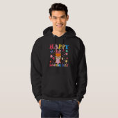 Happy Easter Bunny Fox  Easter Day Groovy Hoodie (Voorkant volledig)
