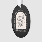 Happy Easter bunny funny dark western theme black (devant)