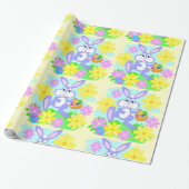 Happy Easter Bunny Gift Wrap Cadeaupapier (Uitgerold)