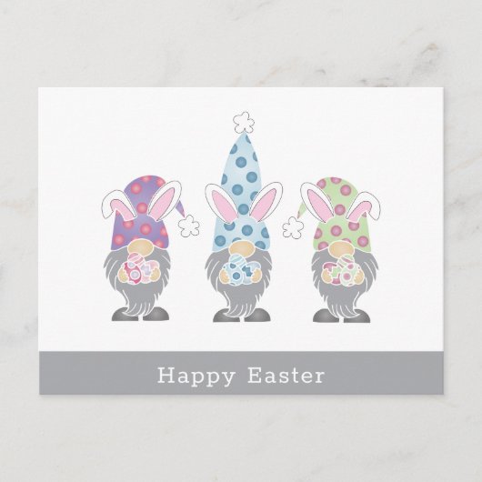 Happy Easter Bunny Gnomes Briefkaart (Voorkant)