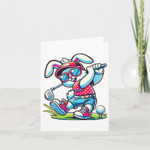 Happy Easter Bunny Golf Lovers Sports Boys Mannen Kaart