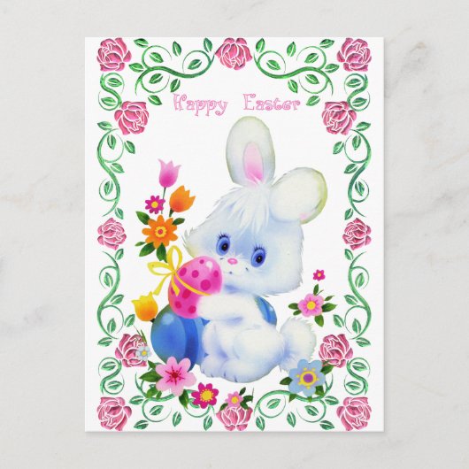 Happy Easter Bunny Holiday briefkaart (Voorkant)