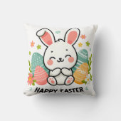 Happy Easter Bunny Kussen (Voorkant)