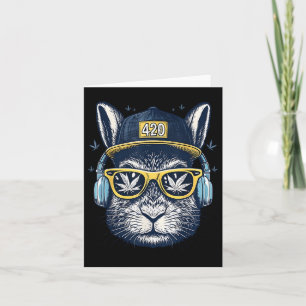 Happy Easter Bunny Mannen Roken Weed Easter Kaart