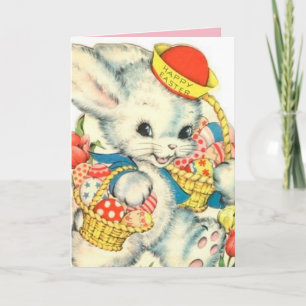 Happy Easter Bunny Nostalgische kaart