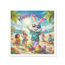 Happy Easter Bunny op het strand