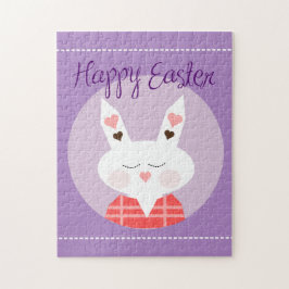 Happy Easter Bunny Paars Legpuzzel