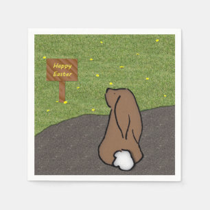 Happy Easter Bunny Paper Napkins Servet