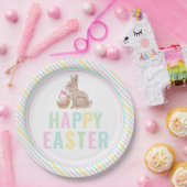 Happy Easter Bunny Papieren Bordje (Feest)