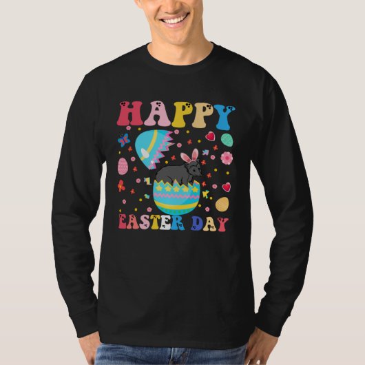 Happy Easter Bunny Possum  Easter Day Groovy T-shirt (Voorkant)