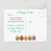 Happy Easter  Bunny Rabbit briefkaart (Achterkant)