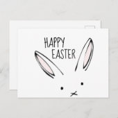 Happy Easter Bunny Rabbit Briefkaart (Voorkant / Achterkant)