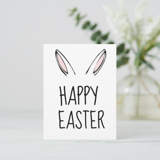 Happy Easter Bunny Rabbit Briefkaart (Staand voorkant)