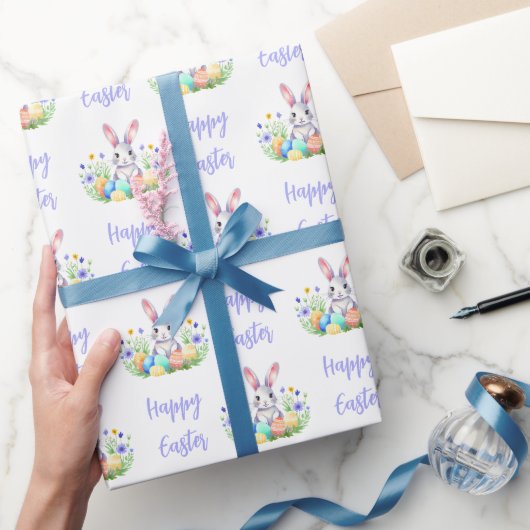 Happy Easter Bunny Rabbit Cadeaupapier (Geschenken)