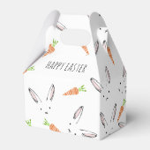 Happy Easter Bunny Rabbit Carrot Bewerkbaar Bedankdoosjes (Achterkant)