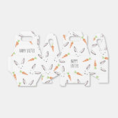 Happy Easter Bunny Rabbit Carrot Bewerkbaar Bedankdoosjes (Uitgevouwen)