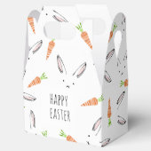 Happy Easter Bunny Rabbit Carrot Bewerkbaar Bedankdoosjes (Geopend)