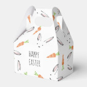 Happy Easter Bunny Rabbit Carrot Bewerkbaar Bedankdoosjes (Voorkant Zijde)