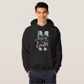 Happy Easter Bunny Rabbit Face Easter Day Men Boys Hoodie (Voorkant volledig)