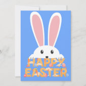 Happy Easter Bunny Rabbit Feestdagenkaart (Voorkant)