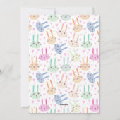 Happy Easter Bunny Rabbit Feestdagenkaart (Achterkant)