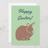 Happy Easter Bunny Rabbit Feestdagenkaart (Voorkant / Achterkant)