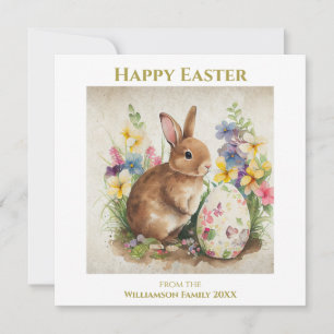 Happy Easter  Bunny Rabbit - Gepersonaliseerd Feestdagenkaart