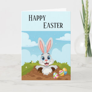 Happy Easter Bunny Rabbit Kaart